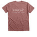 Tarameg Round Logo with Back Quote II, a Heather Mauve Premium V-Neck Tee (back-view)
