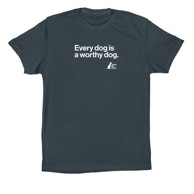 Worthy Dog Rescue Fall Fundraiser, a Dark Grey Premium Cotton Tee