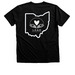 Powered By Advocacy (2 sided), a Black Heather Premium Unisex Tee (back-view)