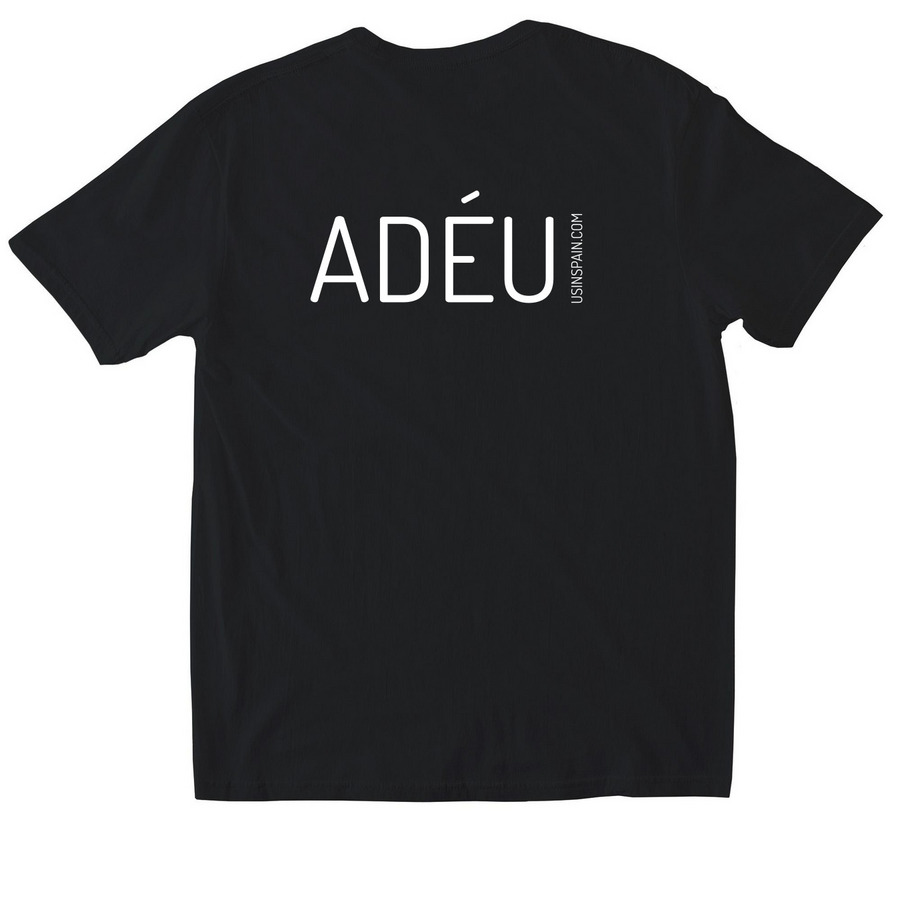 USINSPAIN, a Black Softstyle Cotton Tee (back-view)