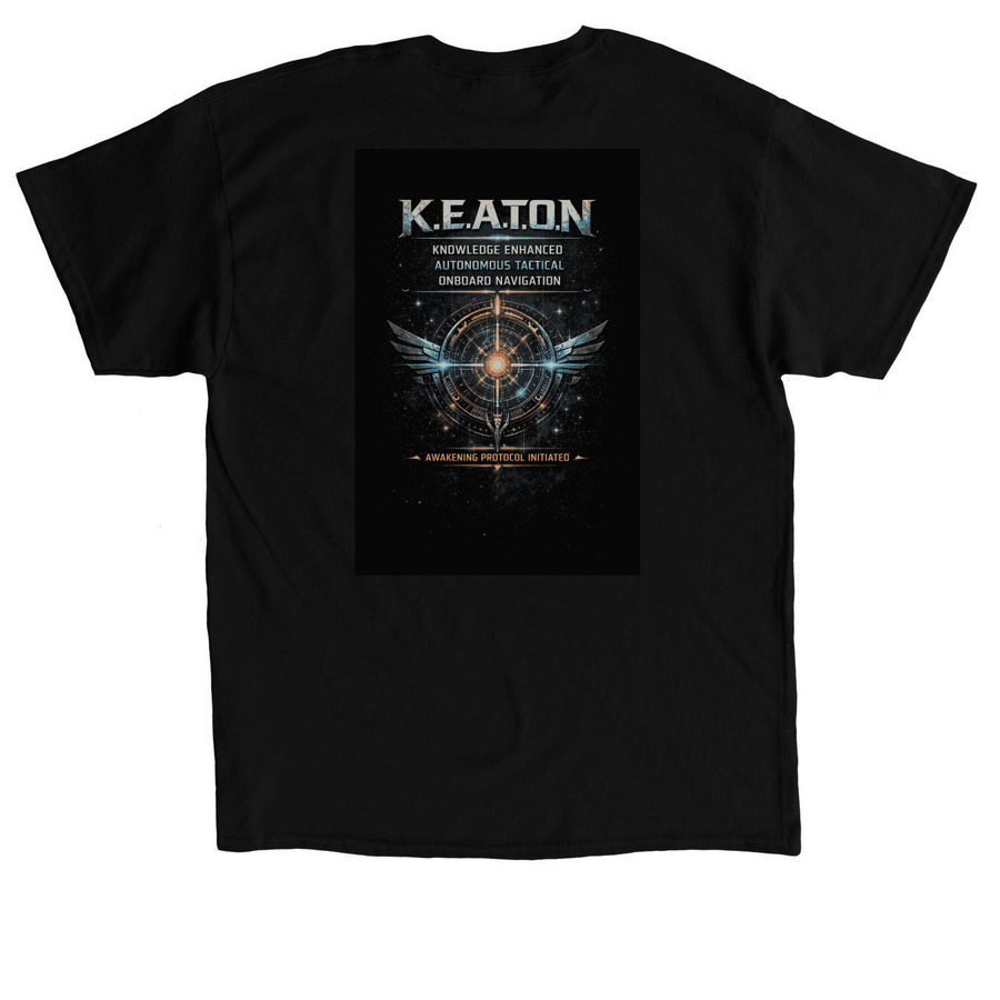 K.E.A.T.O.N, a Black Classic Unisex Tee (back-view)