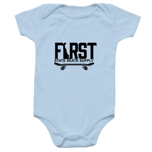 Lil FSSS Rider, a Light Blue Infant Onesie