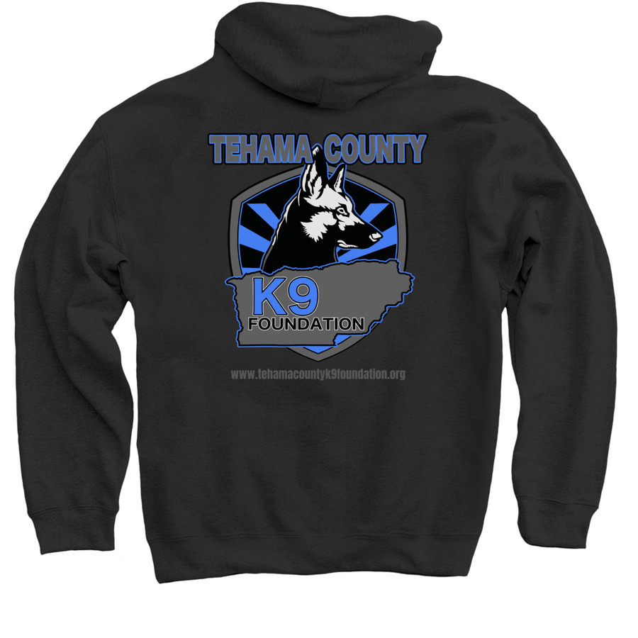 Tehama Co K9 Foundation&nbsp;, a Black Pullover Hoodie (back-view)