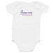 PWS is Rare but HOPE is not Onesie, a White Infant Onesie (back-view)