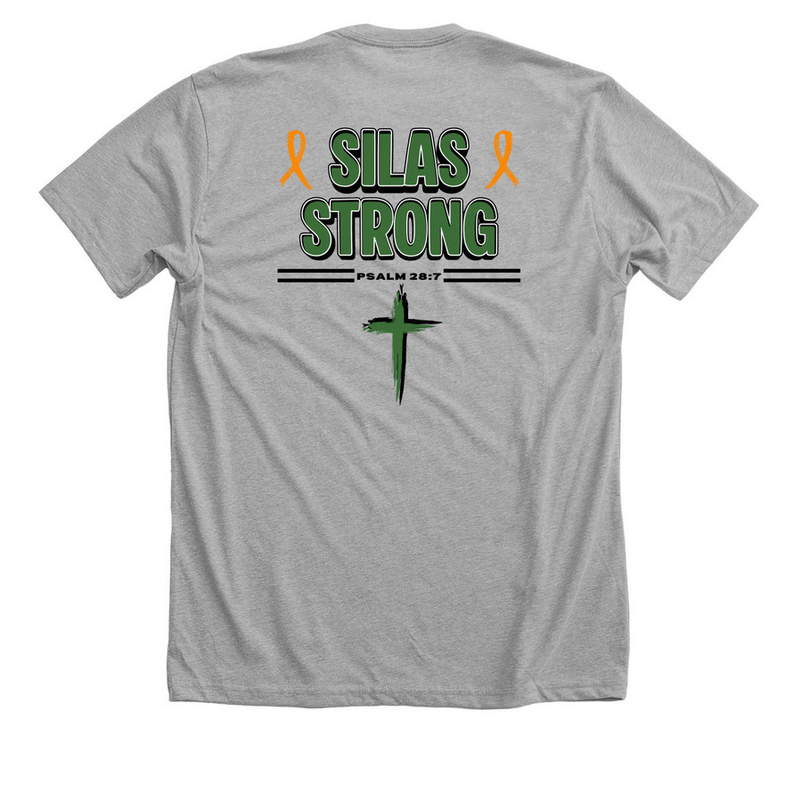 Unisex Silas Strong Tee, a Athletic Heather Premium Unisex Tee (back-view)