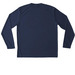Save Our Sounds - Active Wear, a True Navy Unisex Performance Long Sleeve Tee (back-view)