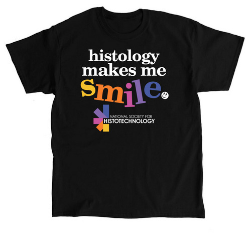 Histology Makes Me Smile, a Black Classic Unisex Tee