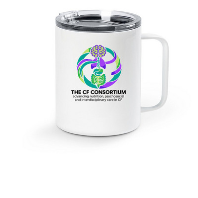 Consortium travel mug, a White Stainless Steel Travel Mug