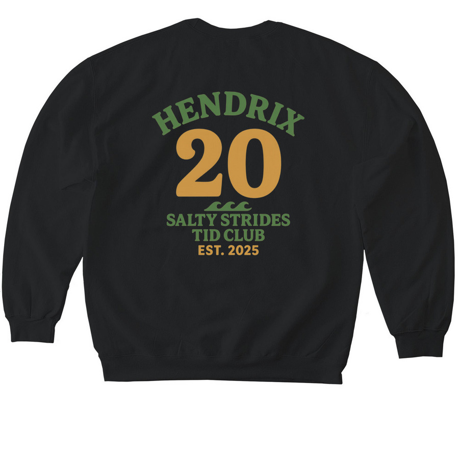The Unstoppable Crew, a Black Softstyle Crewneck Sweatshirt (back-view)