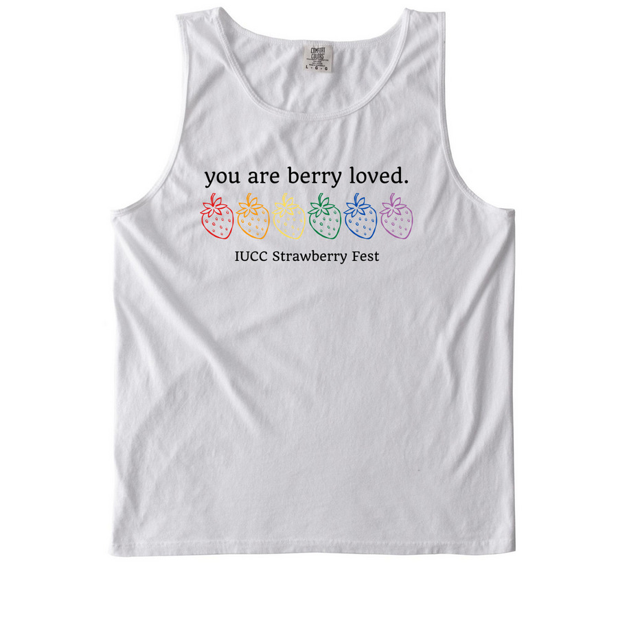 Berry Loved, a White Comfort Colors Tank Top