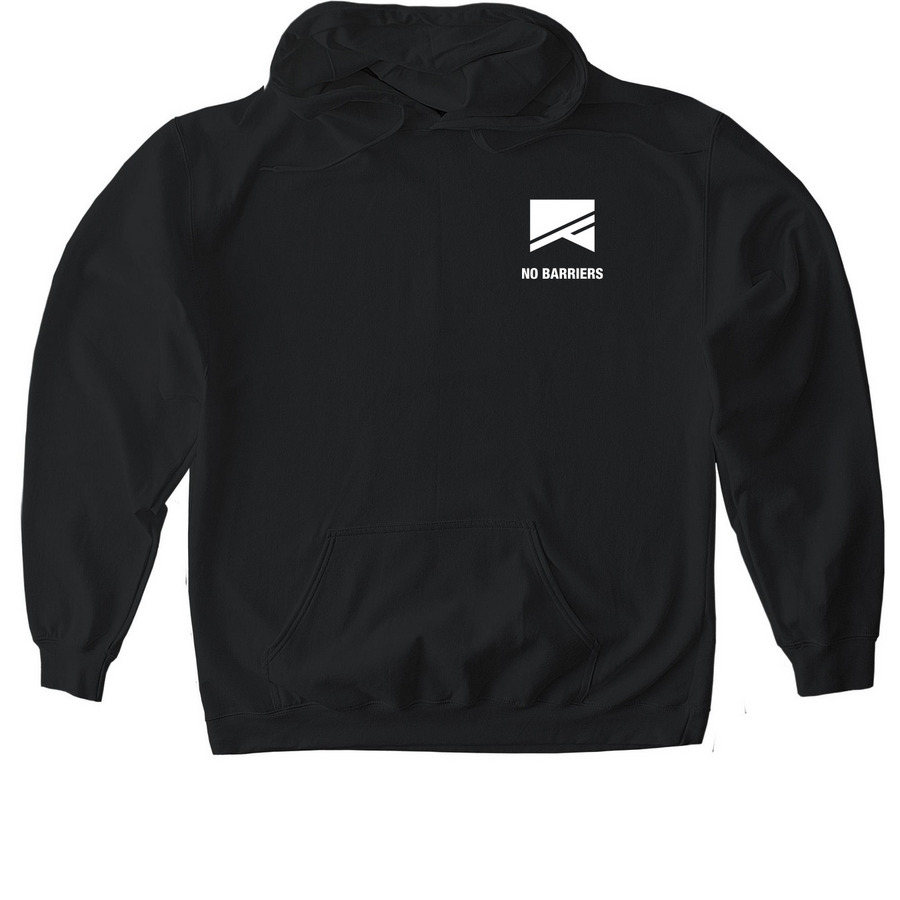 No Barriers Apparel, a Black Gildan Softstyle Pullover Hoodie