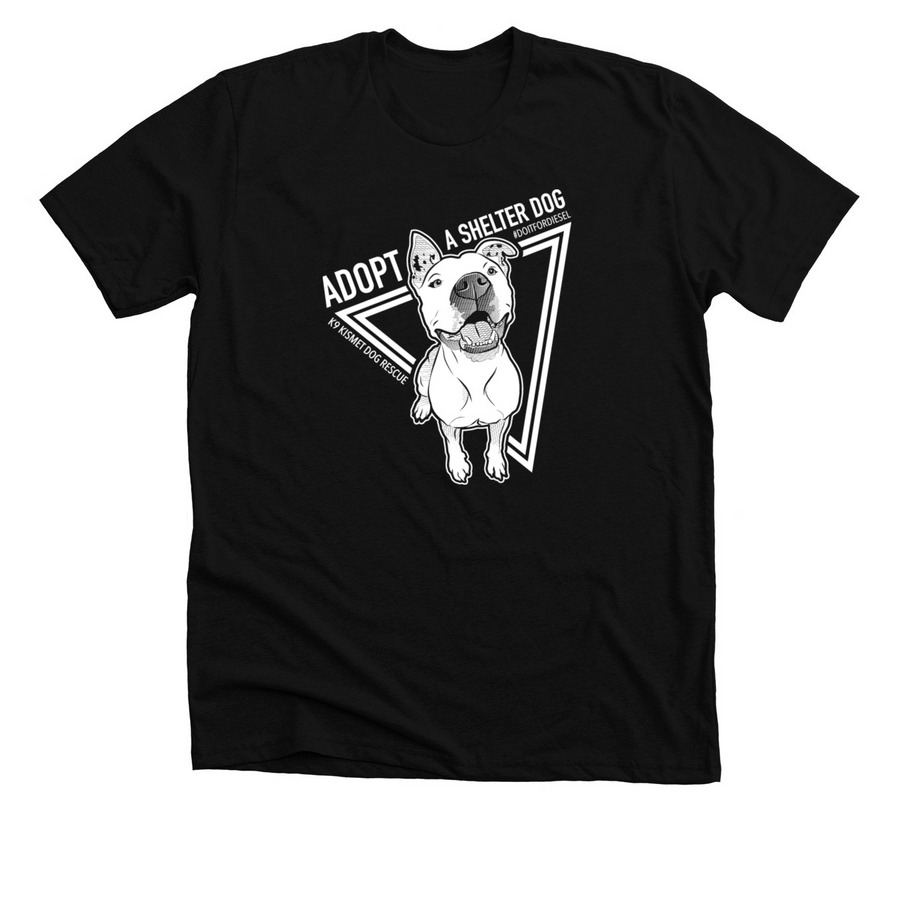 Adopt a Shelter Dog, a Solid Black Blend Premium Unisex Tee