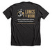Lungs at Work, a Dark Grey Heather Premium Unisex Tee (back-view)