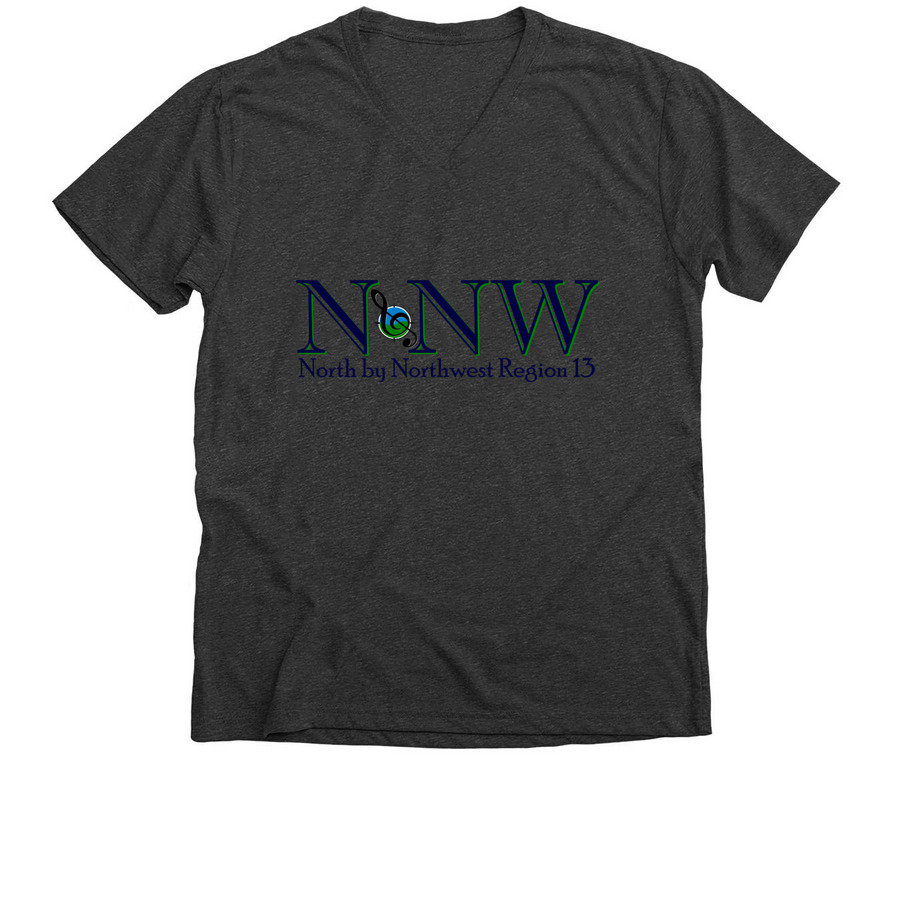 North by Northwest Official Merch., a Dark Grey Heather Premium V-Neck Tee