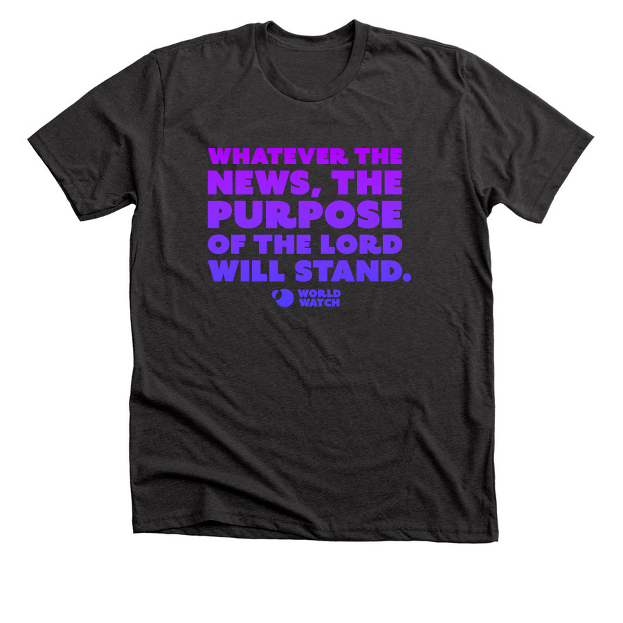WORLD Watch Quote Gradient Top, a Dark Grey Heather Premium Unisex Tee