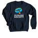 MEHS Stacked Logo Tee, a Navy Crewneck Sweatshirt