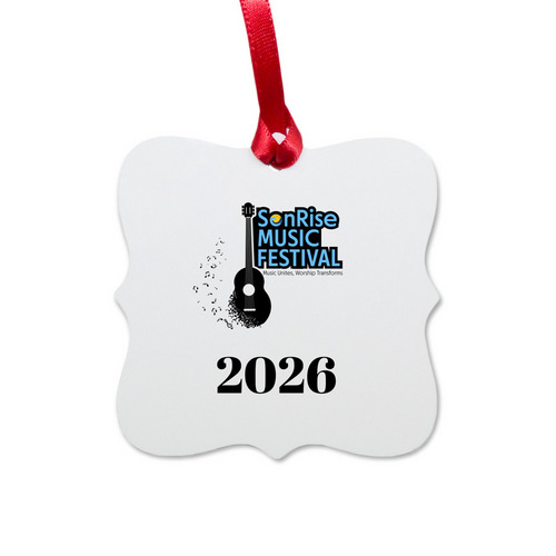 SonRise 2026 Ornament, a White Aluminum Square Ornament