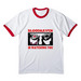 Bloodraven is watching you, a White/ Red Cotton Ringer Tee