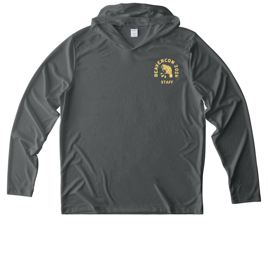 BeaverCON 2026 Staff Sun Hoodie, a Dark Smoke Grey UV Performance Long Sleeve Hoodie