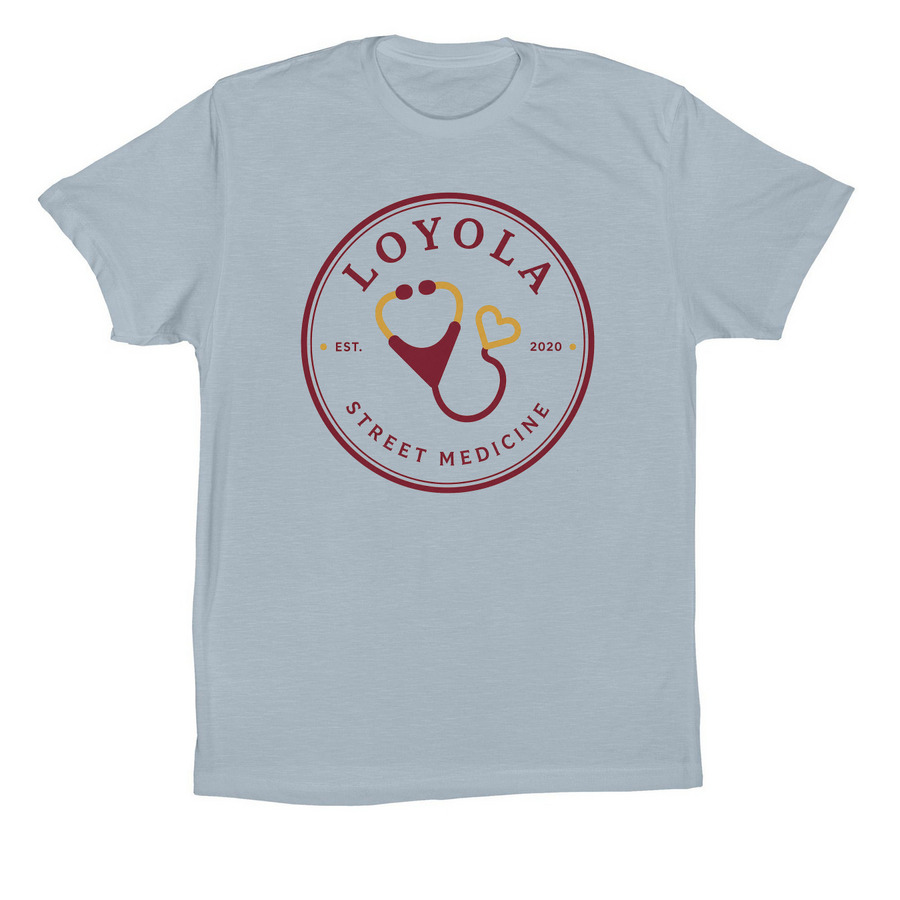 Wear the Mission - Inverse Logo, a Light Blue Premium Cotton Tee