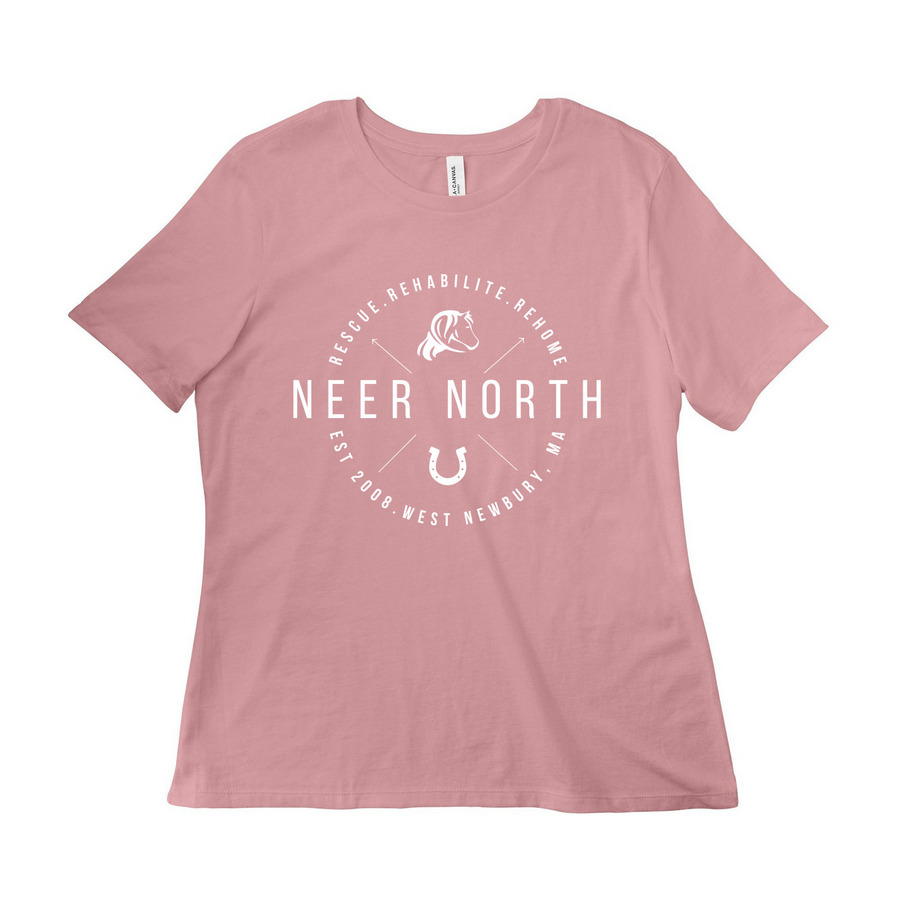 NEER North Circle Logo, a Orchid Women?s Relaxed Cotton Tee