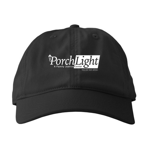 PorchLight White Logo Hats, a Black Printed Eco Baseball Cap