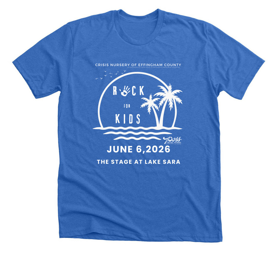 Rock for Kids 2026&nbsp;, a Heather True Royal Premium Unisex Tee