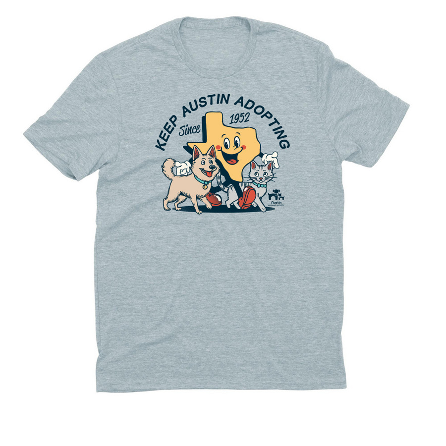Keep Austin Adopting, a I Like You Blue Allmade Eco Triblend Unisex Tee