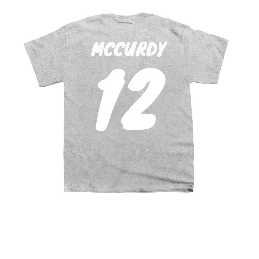 Logan McCurdy Player Jersey, a Sport Grey Youth Unisex Tee (back-view)