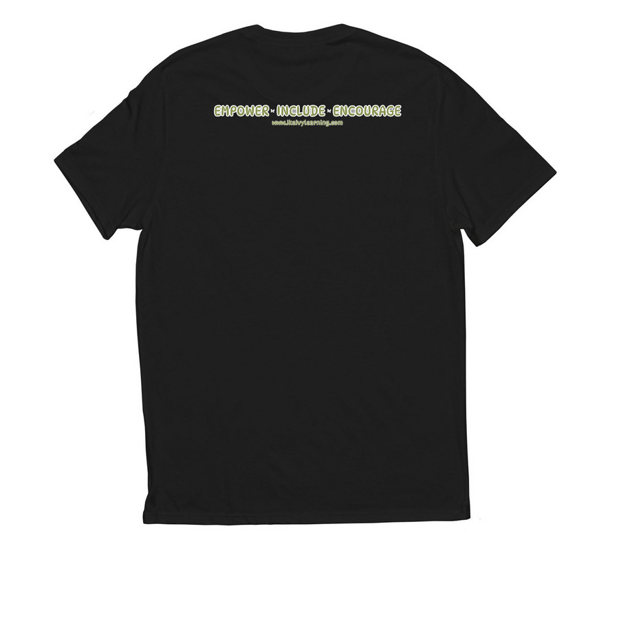 Ike & Ivy Butterfly Infinity, a Deep Black Allmade Eco Triblend Unisex Tee (back-view)
