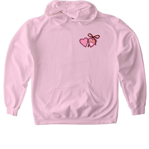 AM Valentine, a Light Pink Gildan Softstyle Pullover Hoodie