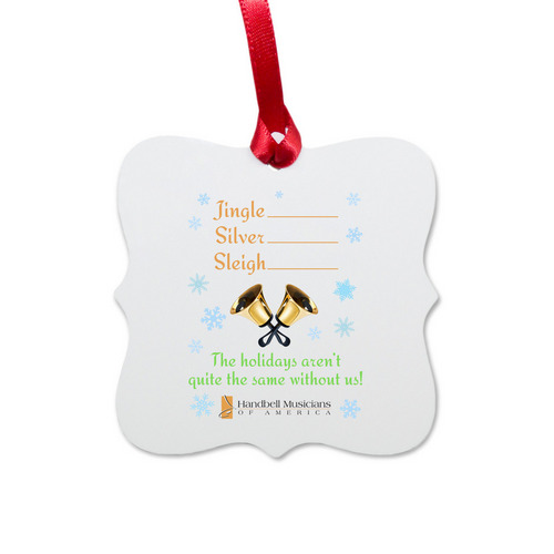 Holiday Ornament, a White Aluminum Square Ornament