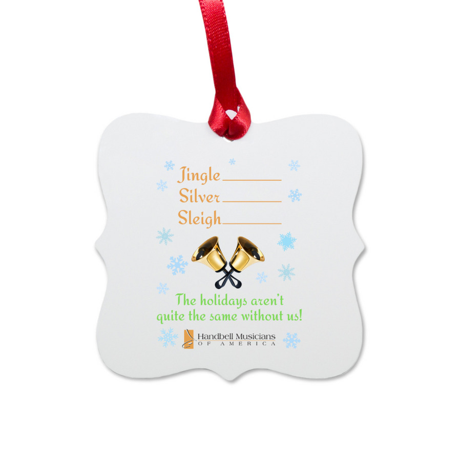 Holiday Ornament, a White Aluminum Square Ornament
