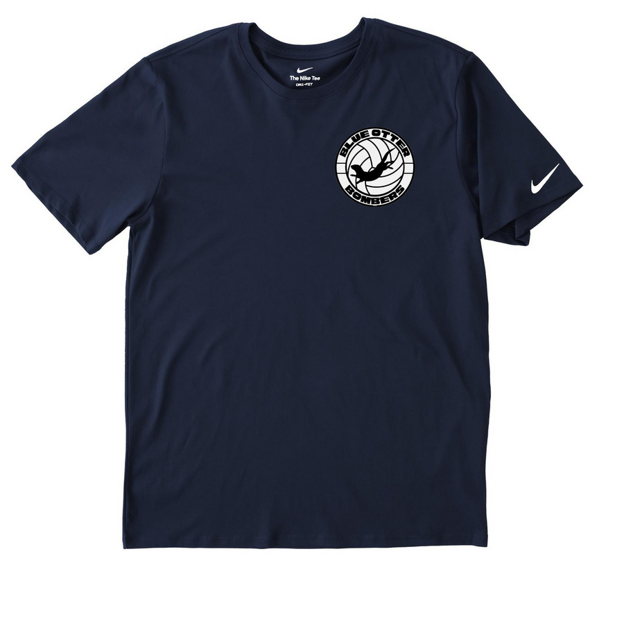 Blue Otter Bombers&nbsp;, a College Navy Nike Dri-FIT Jersey Blend Performance Tee
