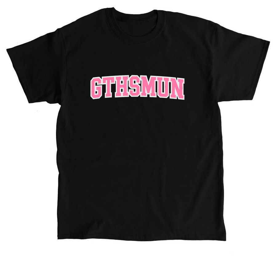 GTHS MUN Pink Design, a Black Classic Unisex Tee