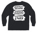 CSLDallas White Logo & Motto (Pocket Tees), a Black Comfort Colors Long Sleeve Pocket Tee (back-view)