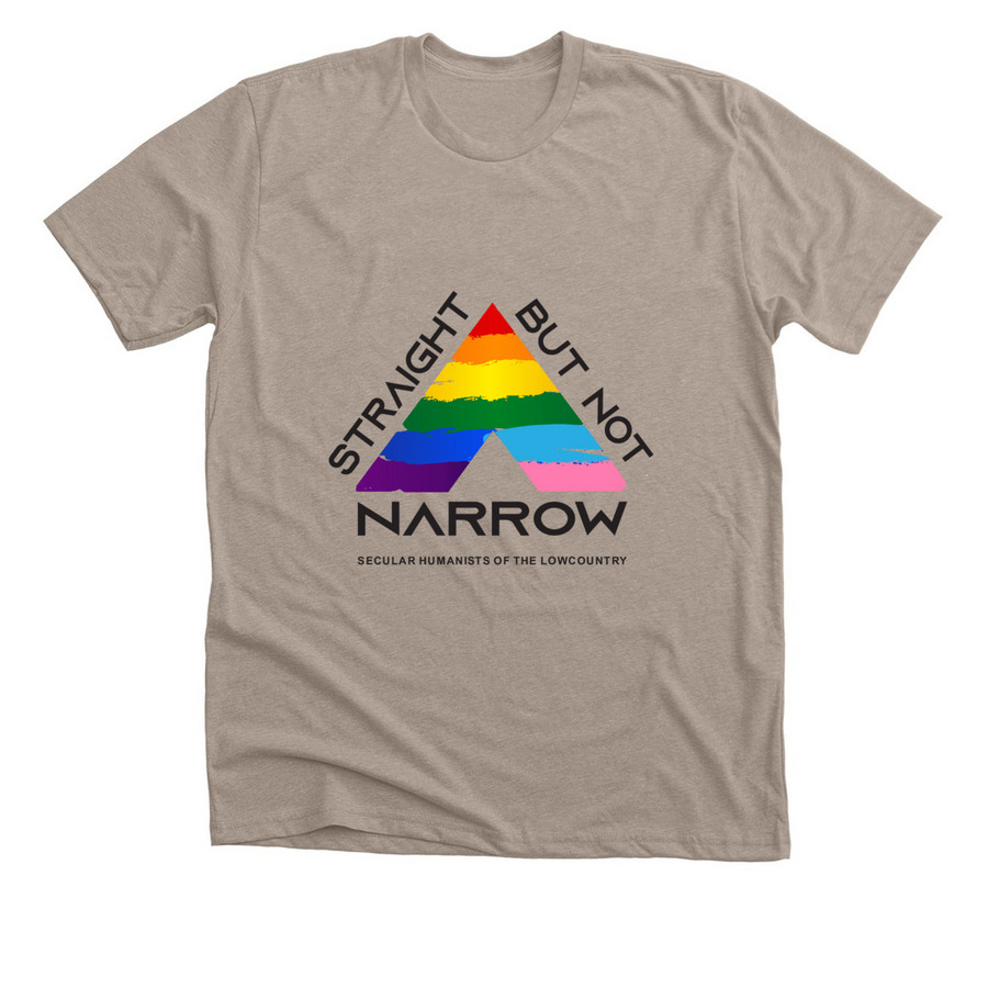 Straight but not narrow Light, a Heather Stone Premium Unisex Tee