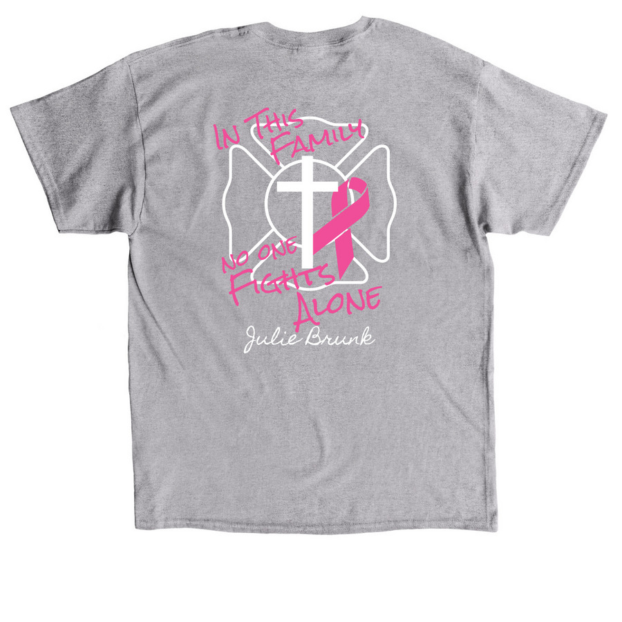 Julie Brunk, a Sport Grey Classic Unisex Tee (back-view)