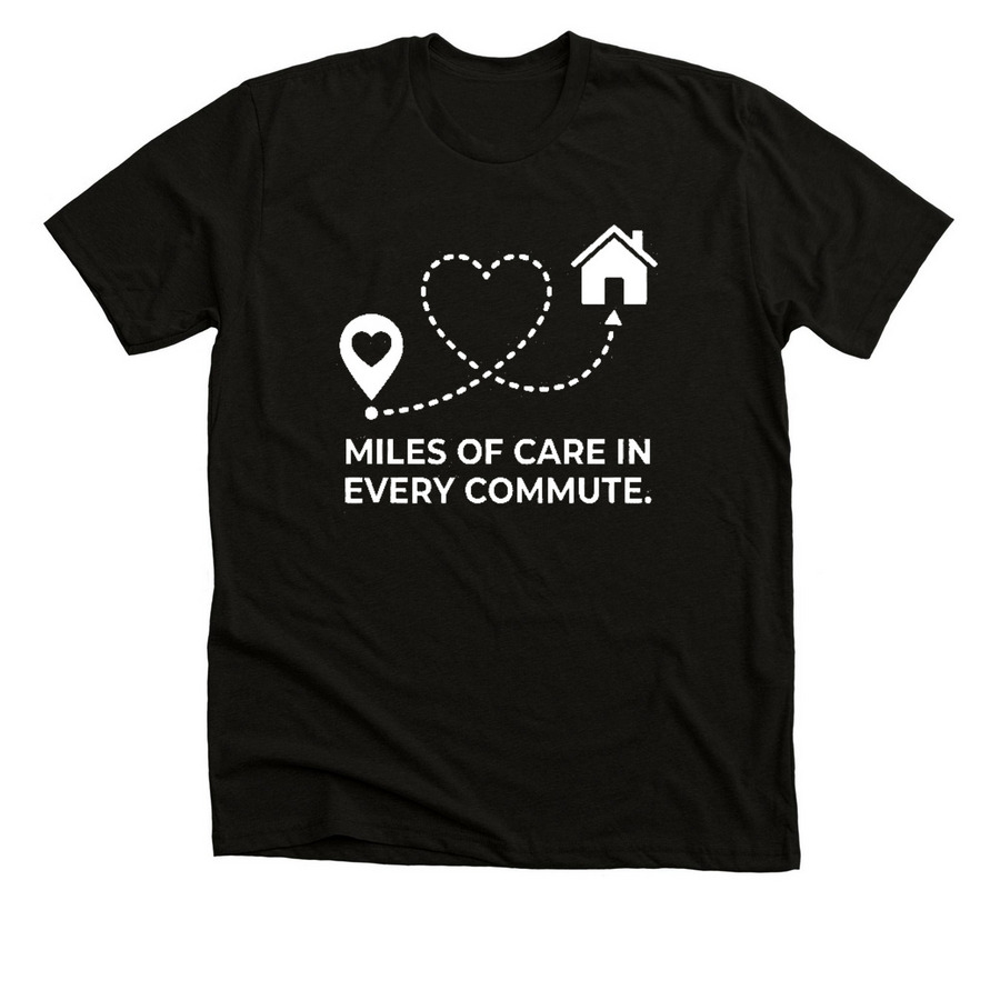 Miles of Care, a Solid Black Blend Premium Unisex Tee