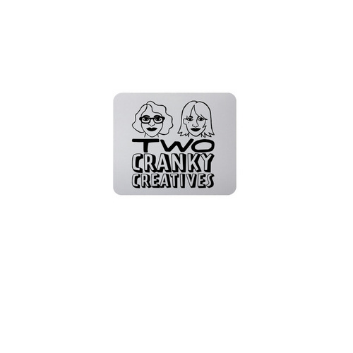 Two Cranky Creatives Logo, a White Full Color Mouse Pad