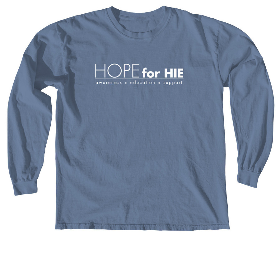 HIE Logo Wear, a Blue Jean Comfort Colors Long Sleeve Tee