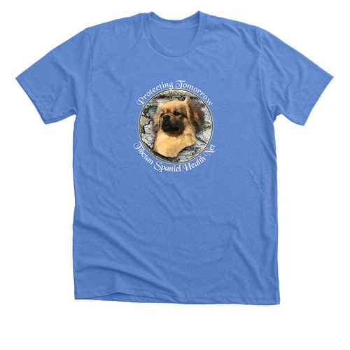 TSHN White Logo&nbsp;, a Heather Columbia Blue Premium Unisex Tee