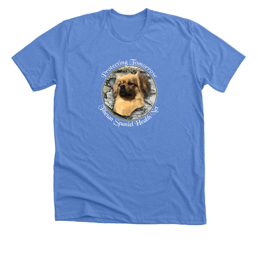 TSHN White Logo&nbsp;, a Heather Columbia Blue Premium Unisex Tee