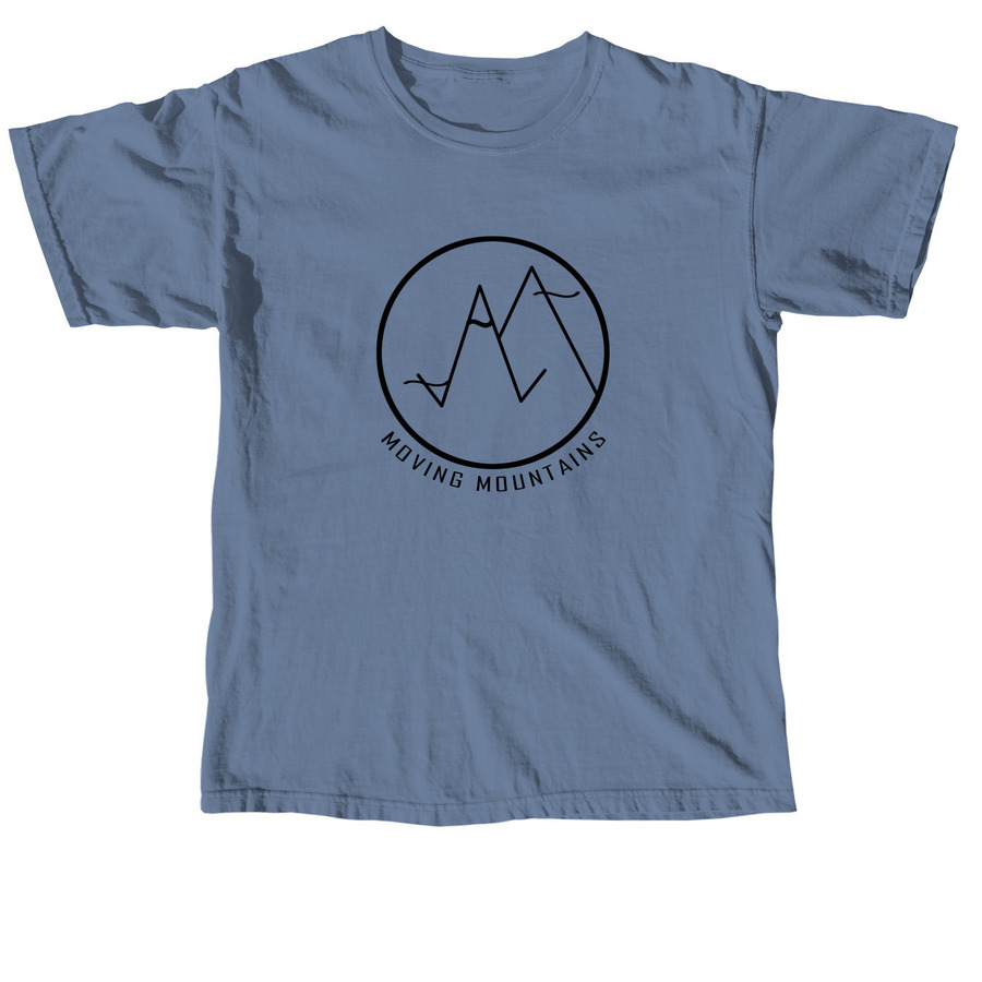 Moving Mountains Logo, a Blue Jean Comfort Colors Unisex Tee