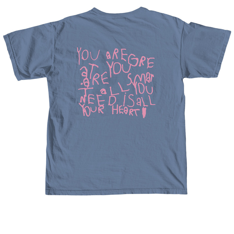 Maeve's Poem - Pink Print, a Blue Jean Comfort Colors Unisex Tee (back-view)