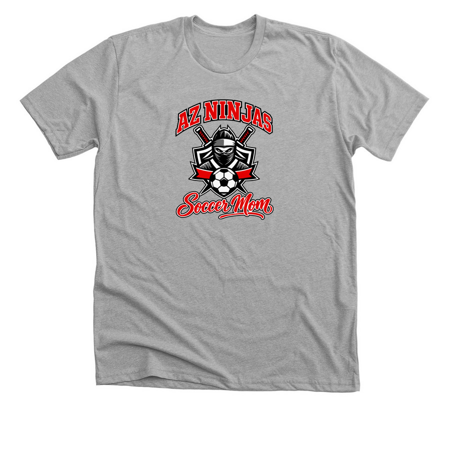 AZ Ninjas Soccer Mom&nbsp;, a Athletic Heather Premium Unisex Tee