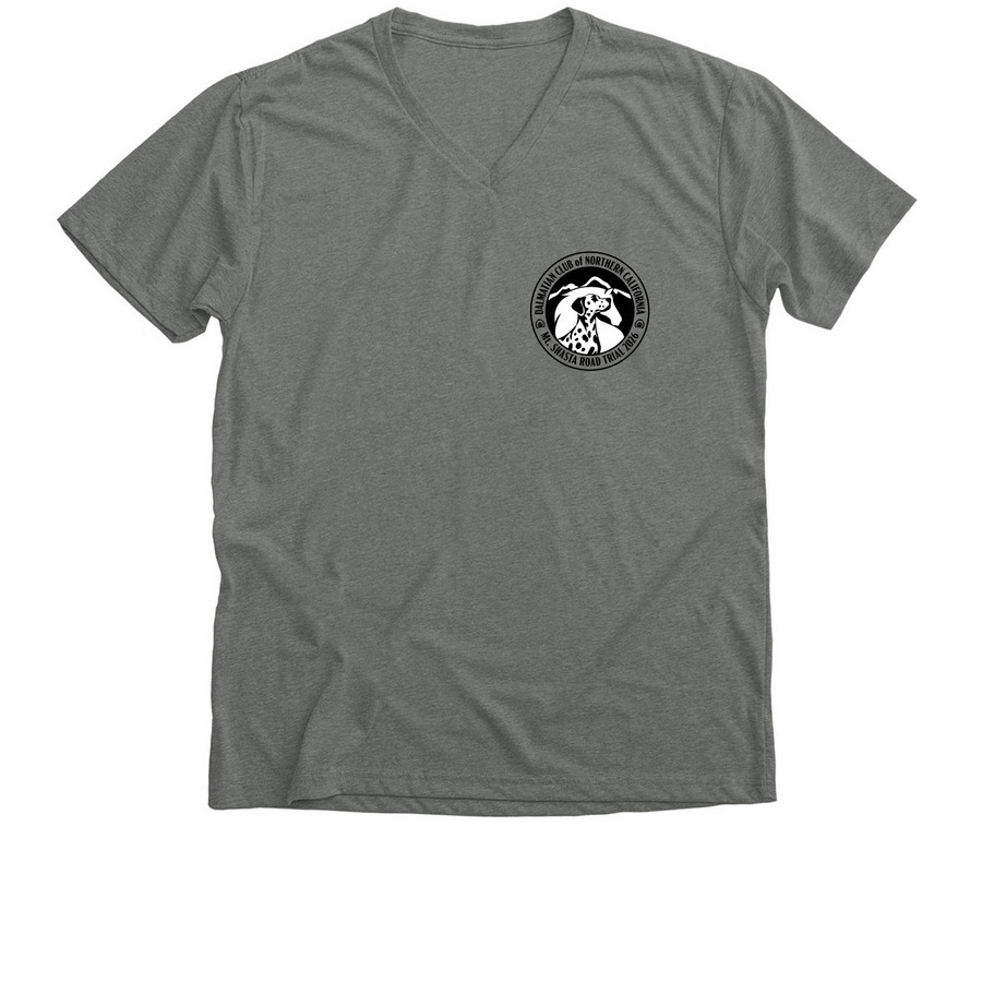 DCNC Mt. Shasta Road Trial apparel, a Deep Heather Premium V-Neck Tee