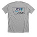 State Outline, a Athletic Heather Premium Unisex Tee (back-view)