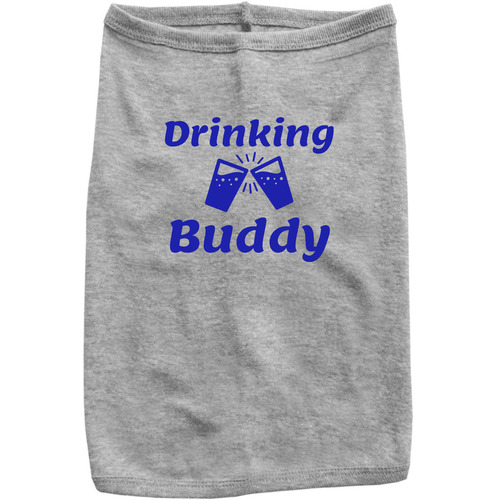 Drinking Buddy&nbsp;, a Heather Grey Doggie Tee