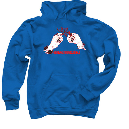 CEDAR BURNER, a Royal Blue Pullover Hoodie
